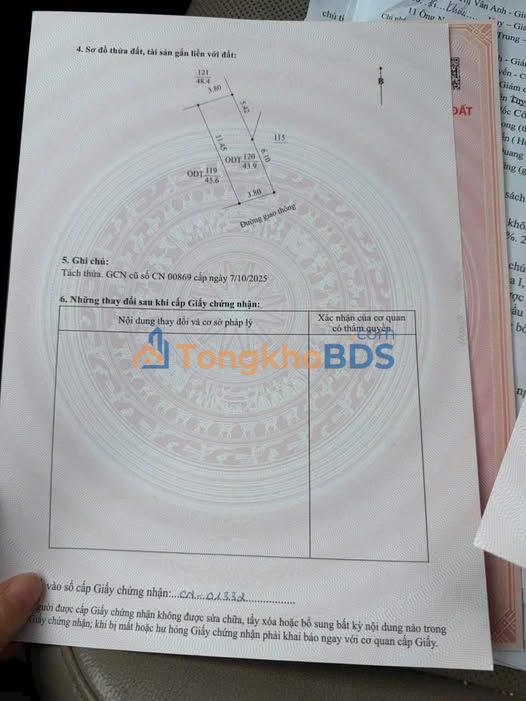 Bán Đất ODT Tứ Minh, Hải Dương 45.6m² - Sổ Hồng Riêng, Giá 1 Tỷ