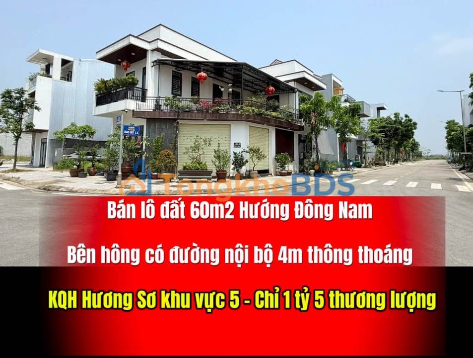 Đất nền Hương Sơ Huế 60m² giá 1.5 tỷ - Hạ tầng hoàn thiện