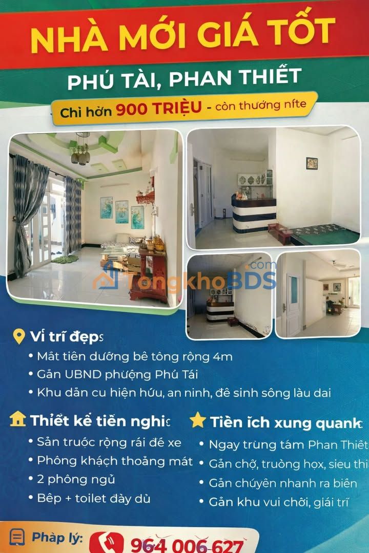 Nhà 80m² Phú Tài Phan Thiết - Giá Tốt Dưới 1 Tỷ, Sẵn Ở Ngay