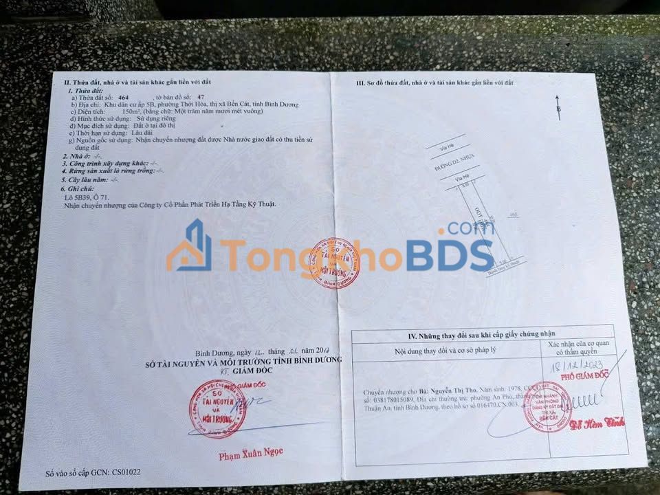 Đất nền Mỹ Phước 4 Bến Cát 150m² 1x tỷ - Sổ đỏ chính chủ