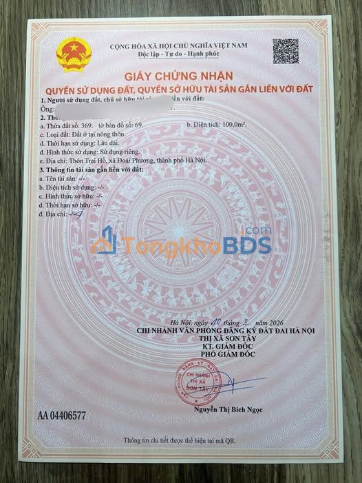 Đất Trại Hồ Hoài Đức 100m² Full Thổ Cư - Giá 2.9 Tỷ - Oto Tránh Nhau