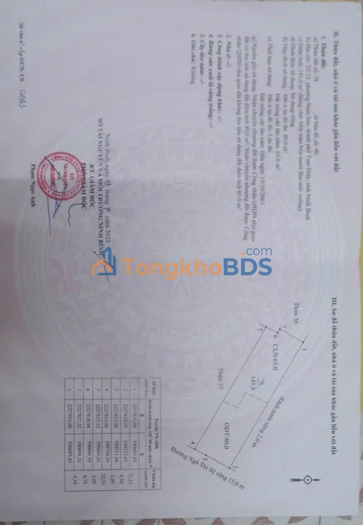 Đất nền Tam Điệp 148m2 - Đường to ô tô, tiềm năng tăng