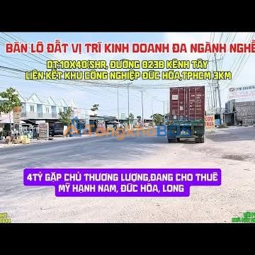 Đất Mặt Tiền Kênh Tây 823B, Đức Hòa, Long An - 400m² Kinh Doanh Đa Ngành
