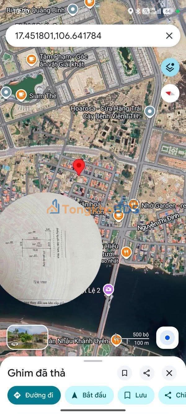 Đất nền Bảo Ninh Đồng Hới 114m2 - Sổ đỏ chính chủ ven biển