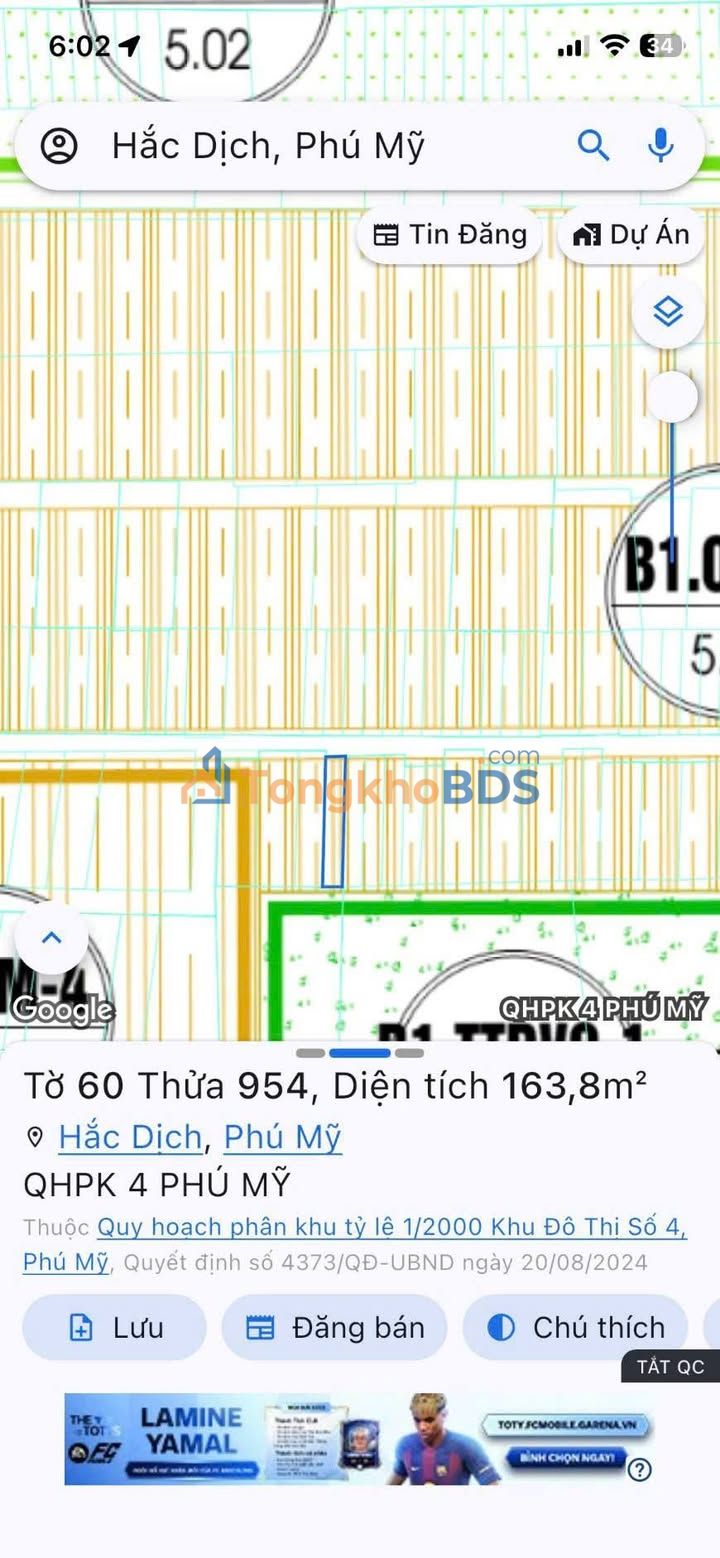 Đất nền Hắc Dịch Phú Mỹ 160m² 1.3 tỷ - Tiềm năng tăng giá