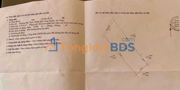 Đất nền Mỹ Thới Long Xuyên 13769m² 5.5076 tỷ - Sổ đỏ chính chủ
