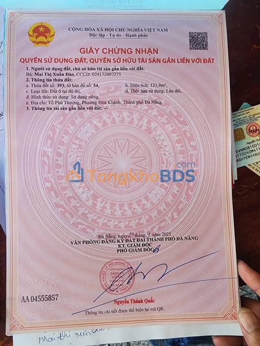 Đất nền Hòa Sơn Hòa Khánh 121m² 1.5 tỷ - Pháp lý rõ ràng