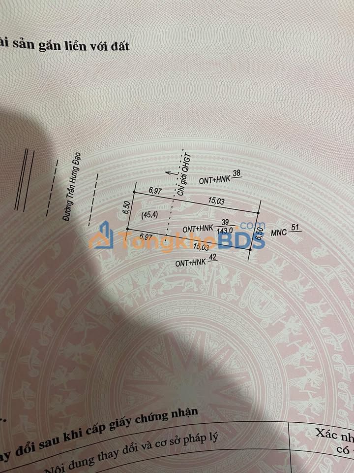 Đất nền Trần Hưng Đạo, Quán Hàu 143m² - Sổ đỏ sẵn sàng, ô tô tránh