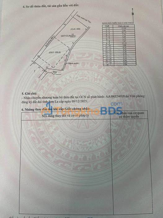 Đất nền Tô Hiệu Sơn La 650m² giá 1.6 tỷ - Sổ đỏ chính chủ