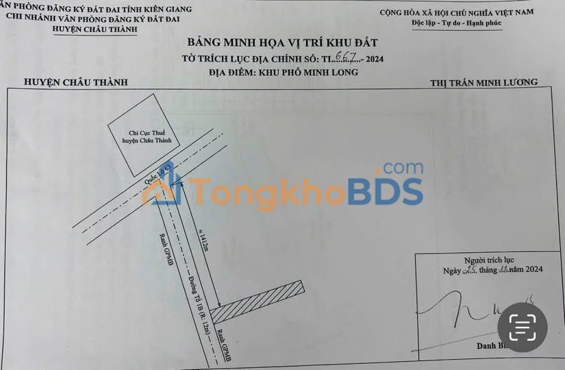 Đất nền Minh Lương 254m² giá thỏa thuận - Đất thổ cư 100%
