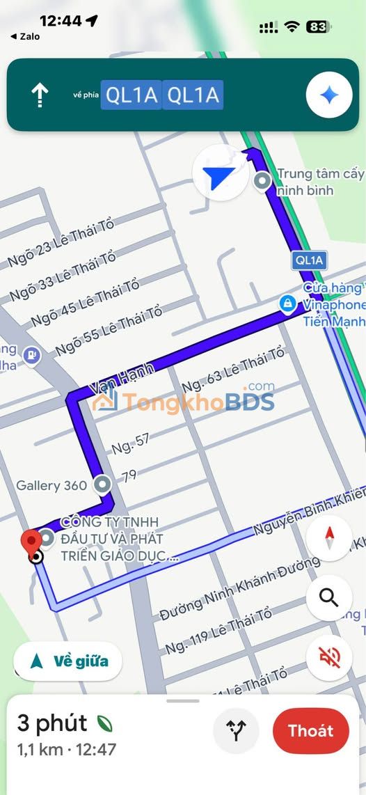 Bán gấp đất Ninh Khánh 68m² - Mặt tiền 4.5m, ô tô tránh