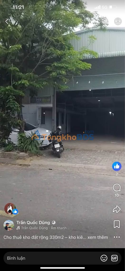 Cho thuê kho kiên cố 330m² Đà Nẵng - Đường 7.5m, giá 22 triệu