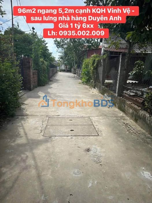 Đất Nền KQH Vinh Vệ Huế 96m² - Sổ Hồng Sẵn Sàng