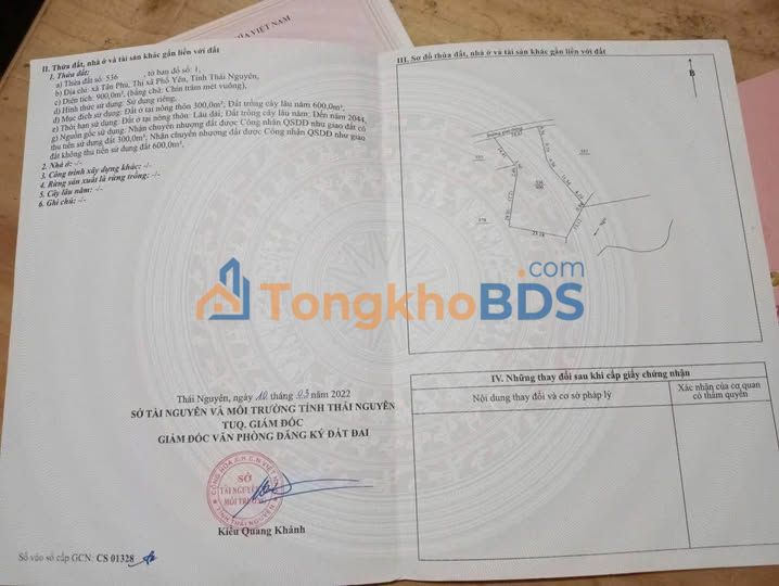 Đất nền Bắc Giang 900m² - Thổ cư 300m² - Giá 2.2 tỷ