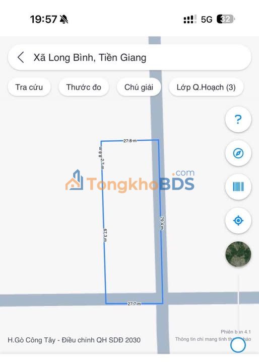 Đất Vườn 2 Mặt Tiền 2195m² - Sổ Đỏ Rõ Ràng - Giá Đầu Tư 400 Triệu/Công