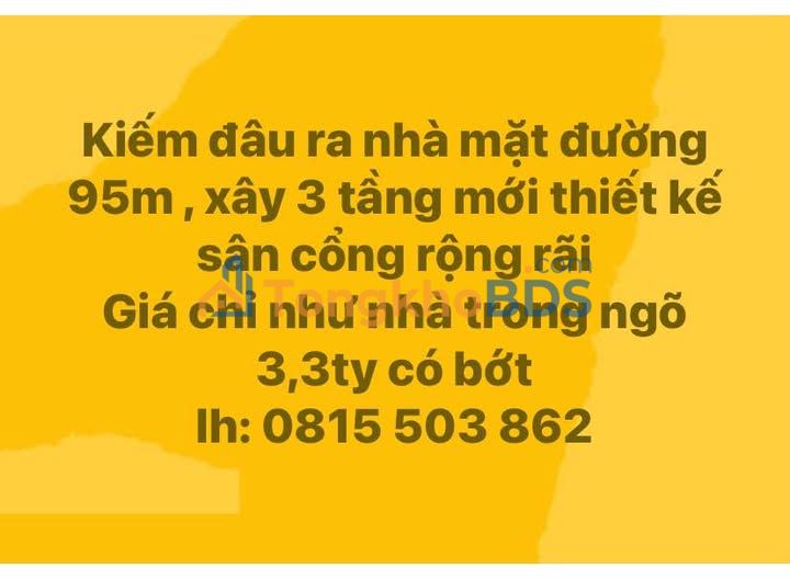 Nhà Mặt Đường Nam Định 95m² - 3 Tầng Mới, Sân Cổng Rộng - Chỉ 3.3 Tỷ