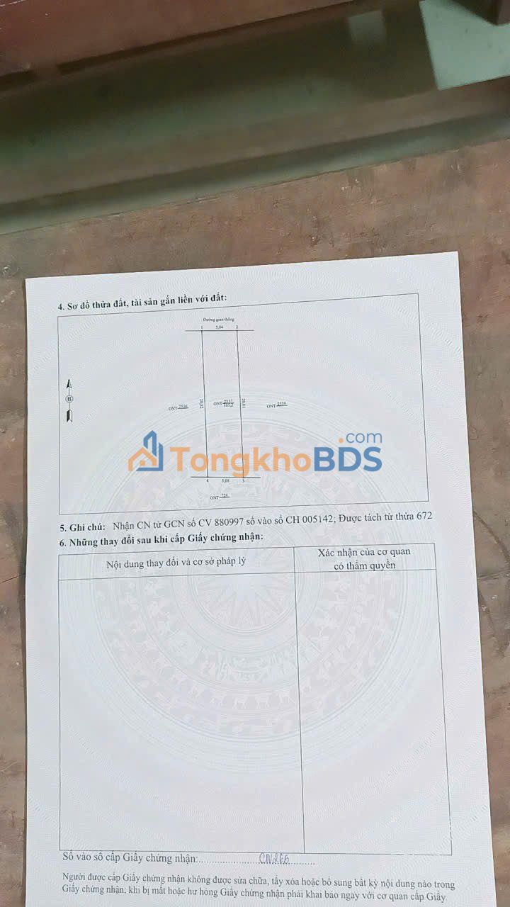 Đất nền Thôn 2 Vân Sơn 105m² 1 tỷ - Sổ đỏ chính chủ