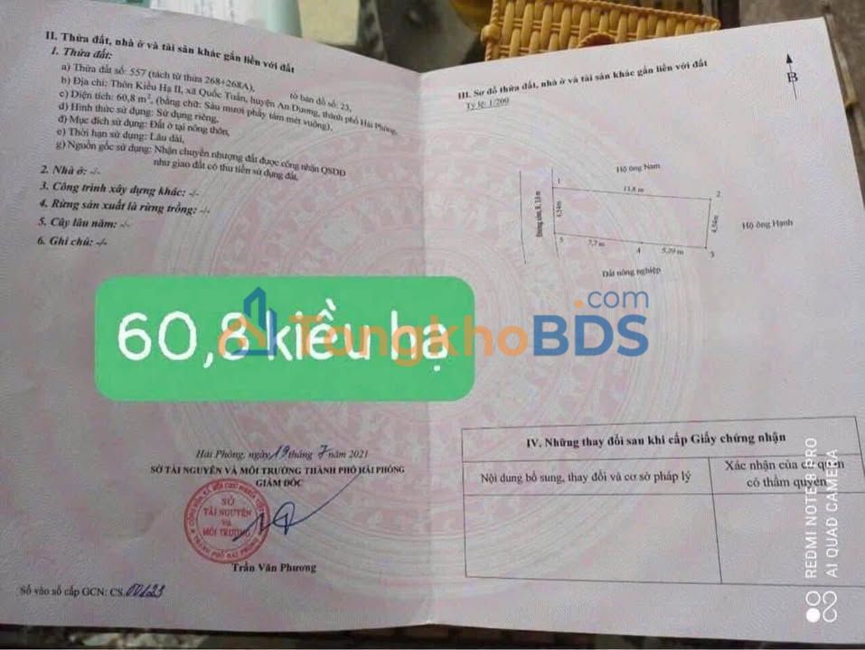 Nhà Kiều Hạ Quốc Tuấn 61m² giá 1 tỷ - Ô tô vào tận nhà