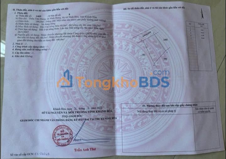 Bán Gấp Đất Tân Hưng, Ninh Hoà 166m² - Sổ Đỏ Sẵn Sàng