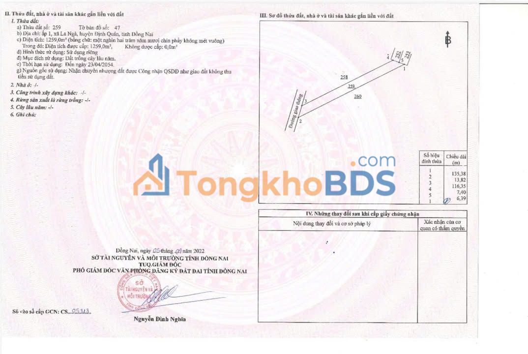 Đất nền La Ngà Định Quán 1.260m² giá 790 triệu - Xây dựng tự do