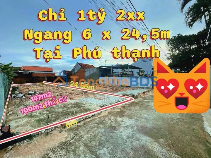 Bán Đất 147m² Hẻm 3 Tháng 2, Tuy Hòa - Giá 1.25 Tỷ