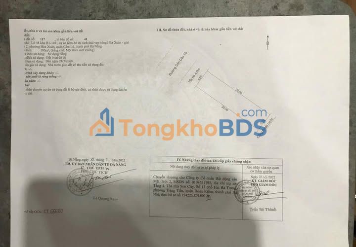 Cho thuê 3 lô mặt tiền Cồn Dầu 19, Hòa Xuân, Đà Nẵng - 300m² kinh doanh