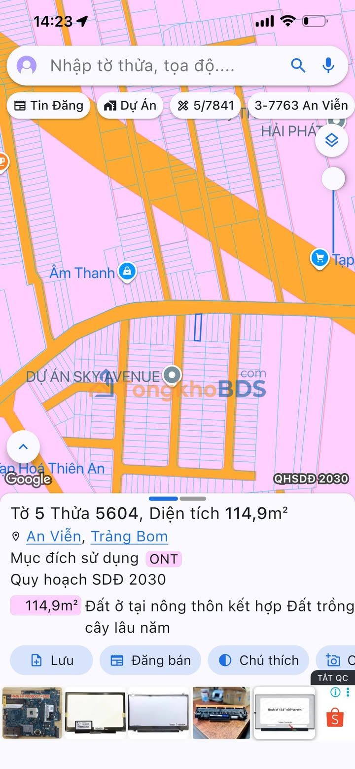 Đất nền An Viễn 115m² 1.7 tỷ - Sổ đỏ chính chủ