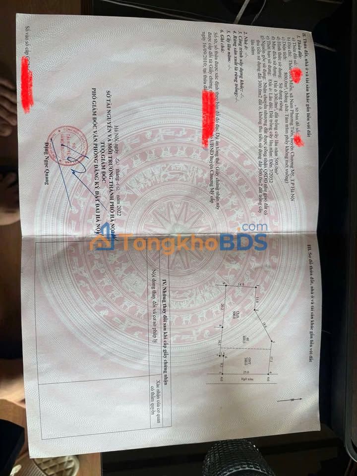 Đất nền Xuân Mai 800m² - Sổ đỏ chính chủ