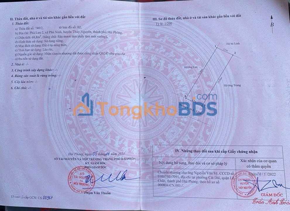 Đất nền Phù Ninh Thủy Nguyên 69m² 500-599tr - Xây dựng tự do