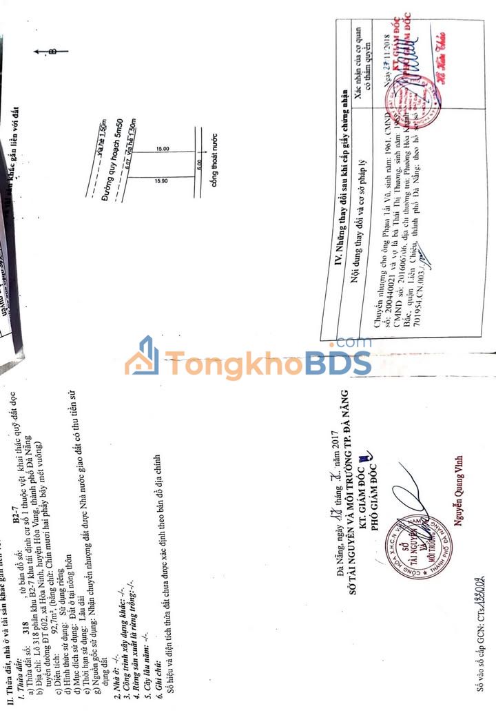 Đất Hòa Ninh 1 Hòa Vang 93m² 1.95 tỷ - Đường ô tô