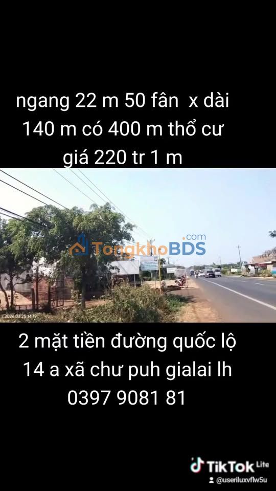Đất nền Chư Don Gia Lai 3.080m² giá 220 triệu - Đường to ô tô