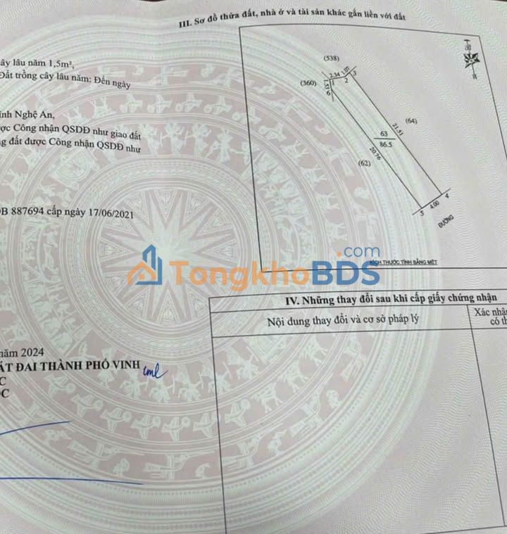 Đất Nghi Phú Vinh 86,5m² 2 tỷ - Sổ đỏ chính chủ