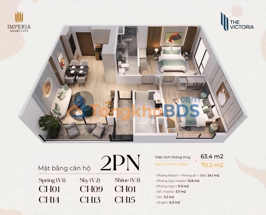 Căn hộ Vinhomes Smart City Tây Mỗ 67m² 5.4 tỷ - View hút mắt