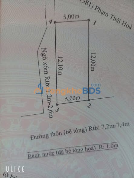 Đất An Thắng An Lão 60m² giá 1 tỷ - Đường to ô tô kinh doanh