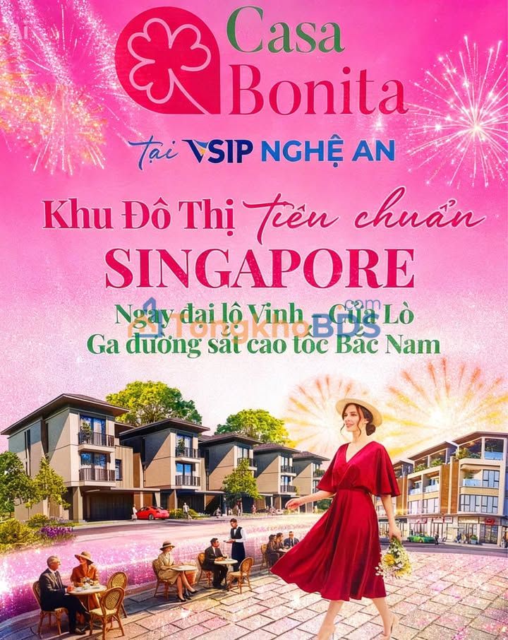 Nhà Phố Casa Bonita VSIP Nghệ An - 150m² Sổ Hồng Riêng, Giá Từ 5 Tỷ