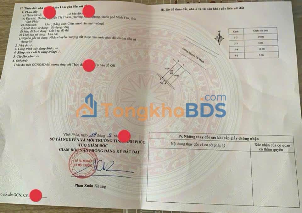 Đất Mặt Tiền Nguyễn Tất Thành Vĩnh Yên 100m² - Sổ Đỏ Sẵn Sàng Kinh Doanh