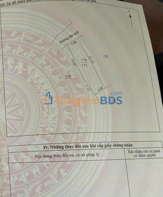 Đất nền Chùa Hang 113m² 1 tỷ - Đường to ô tô