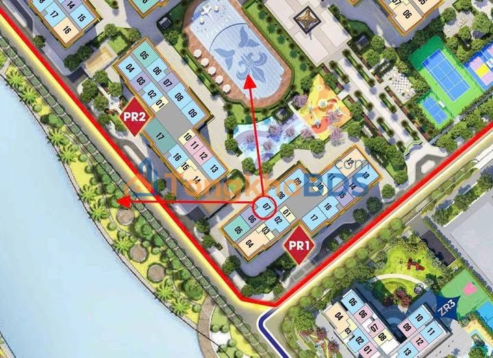 Căn hộ 2PN Vinhomes Ocean Park 60.7m² view bể bơi - Giá 4.3 tỷ