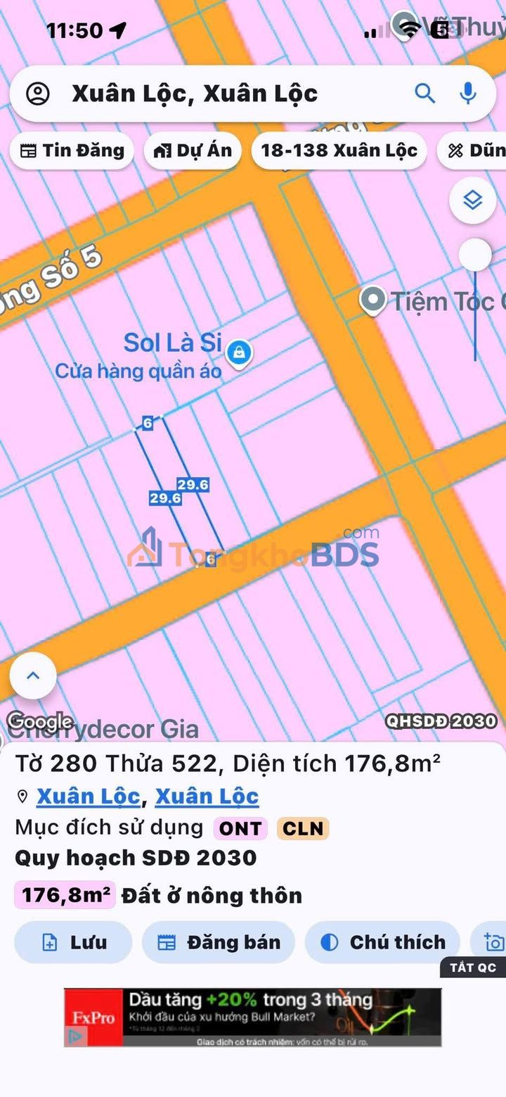 Đất nền Xuân Hiệp Xuân Lộc 180m² giá 1.3 tỷ - Sổ đỏ chính chủ