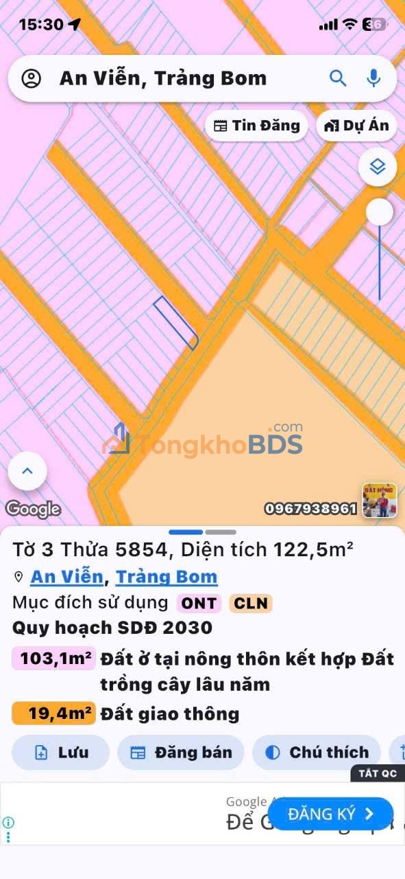 Đất nền An Viễn Trảng Bom 102m² 900 triệu - Sổ đỏ chính chủ