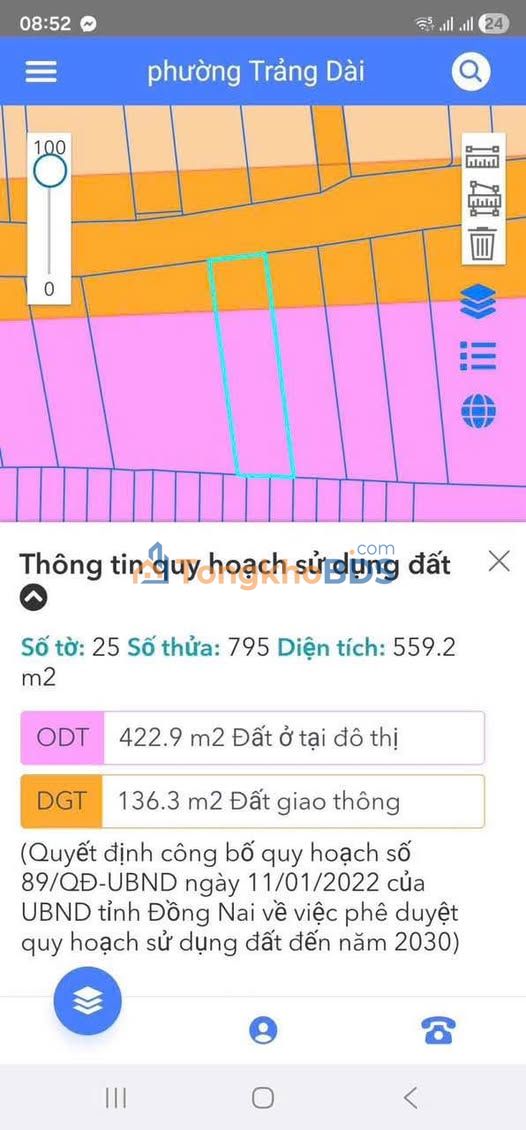 Đất Nền Mặt Tiền 768B, Biên Hòa - 720m² Sổ Riêng, Giá 5.5 Tỷ