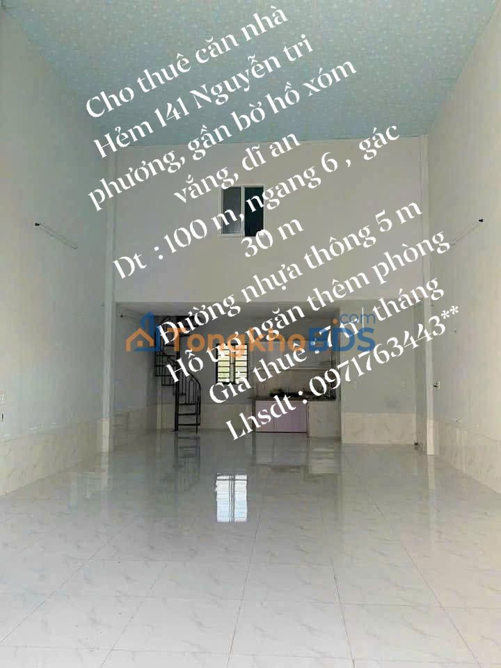 Nhà thuê Dĩ An Nguyễn Tri Phương 7 triệu - Sẵn sàng ở ngay