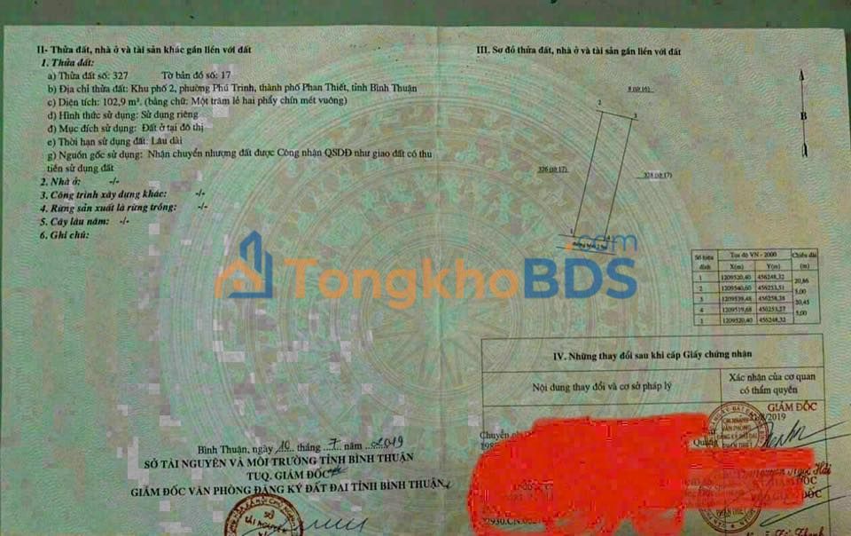 Bán Đất Thổ Cư 103m² Phú Trinh, Phan Thiết - Giá 1.75 Tỷ, Hẻm Xe Tải Nhỏ