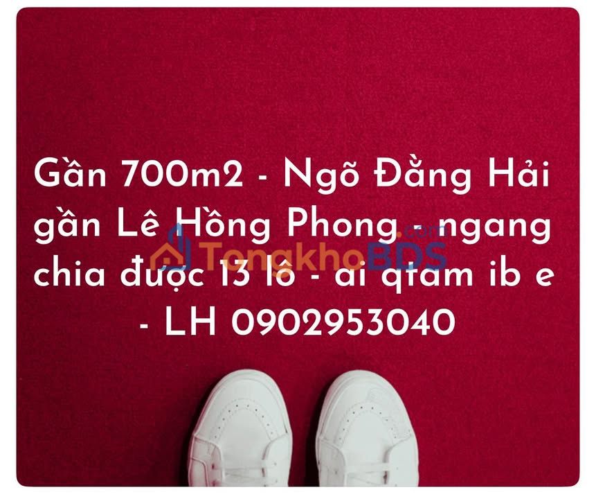 Đất nền Ngõ Đằng Hải 700m² giá thỏa thuận - Tiềm năng tăng giá
