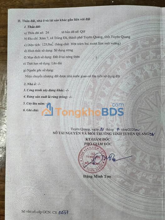 Đất Vàng Kim Bình, Tuyên Quang 125m² - Giá Dưới 2 Tỷ, Sổ Đỏ Chính Chủ