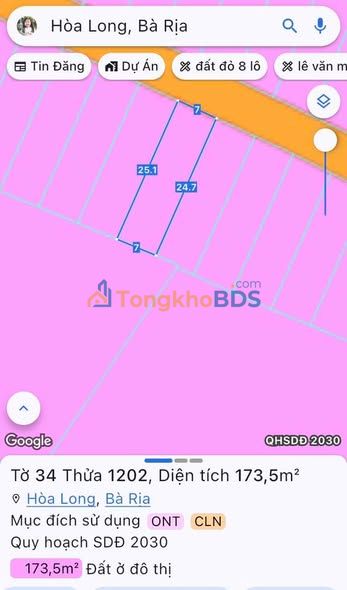 Nhà riêng Phường Long Hương Bà Rịa 173m2 - Ô tô vào tận nhà