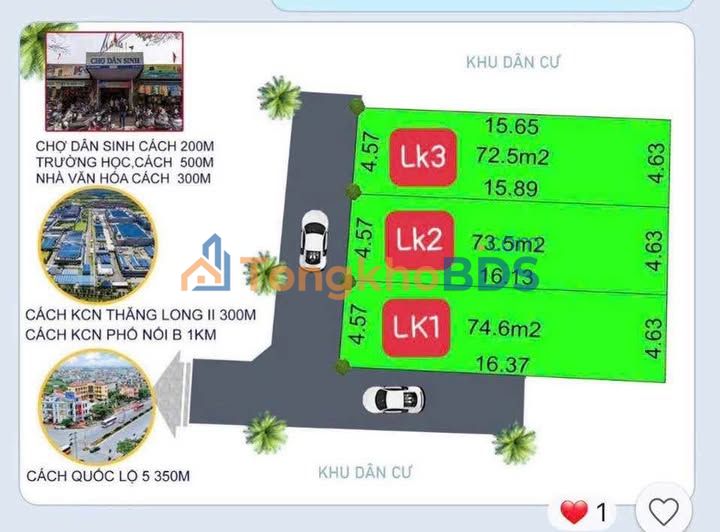 Đất nền Ngọc Lập - Mỹ Hào, Hưng Yên: Sổ hồng 72.5m², giá từ 1.8 tỷ - Cơ hội đầu tư F0
