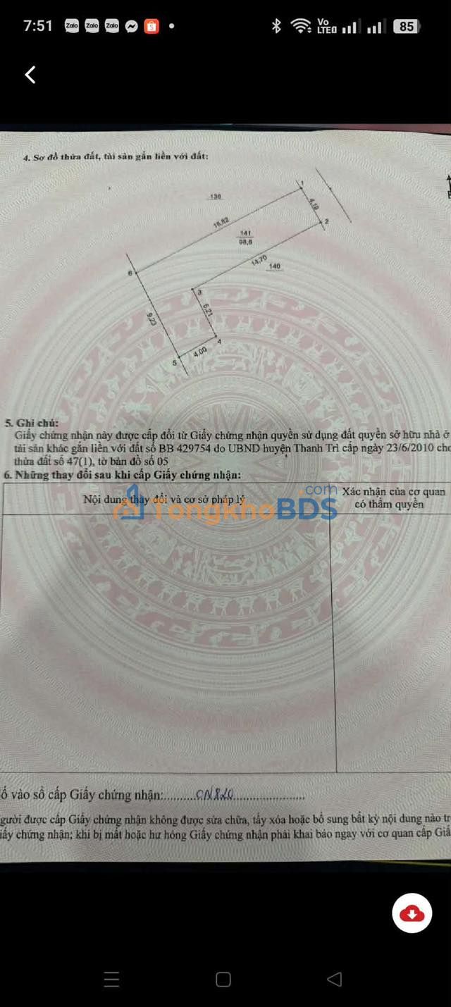 Đất nền Nam Phù Thanh Trì 97m² 10,5 tỷ - Sổ đỏ chính chủ