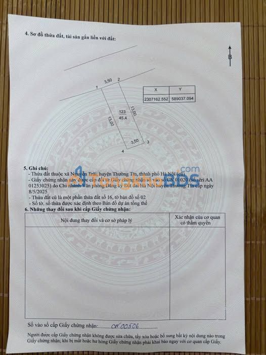 Đất thổ cư Thượng Phúc 45m² 1xxtr/m² - Sổ đỏ chính chủ