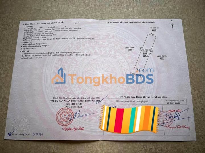 Đất nền tái định cư Đồng Bông - Quảng Thái 115m² Hướng Nam Giá 1.2 Tỷ